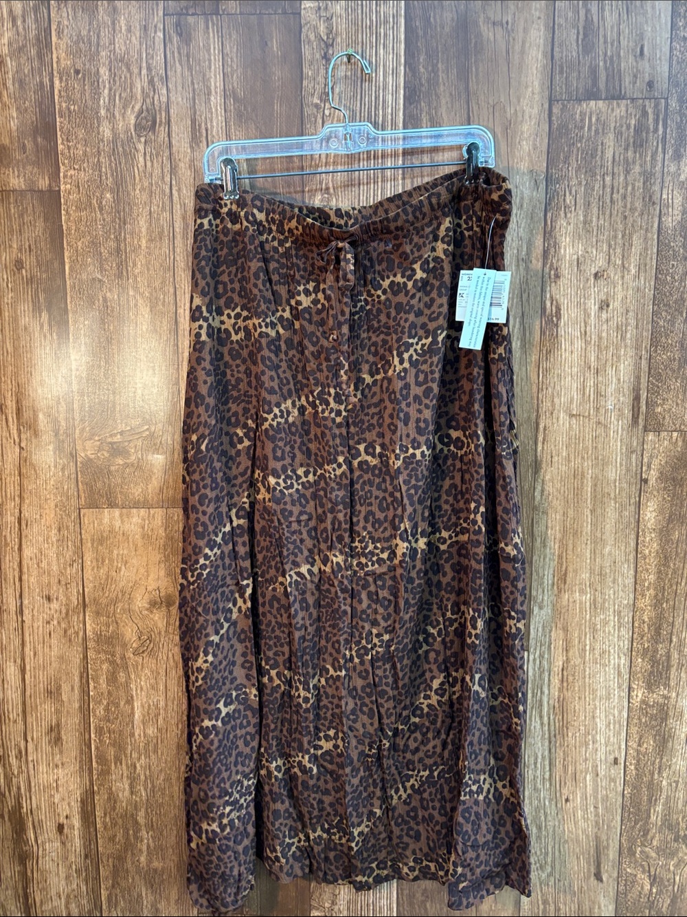 Islander Brown Leopard Print Maxi Skirt